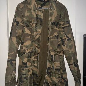 Naked Wardrobe Camouflage Trench Jacket